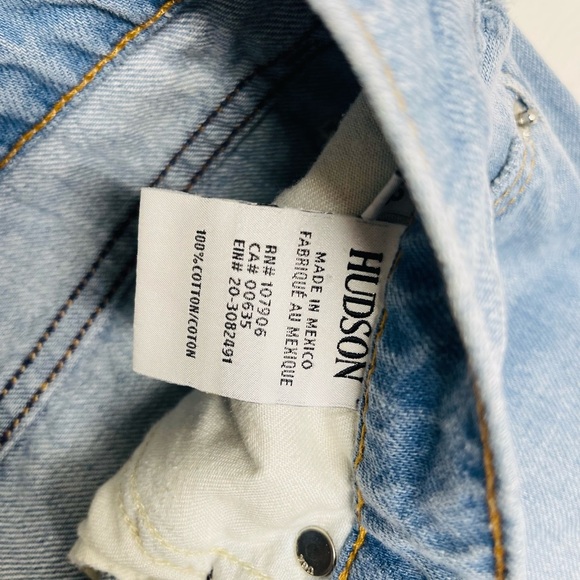 HUDSON WOMENS BLUE JEANS SIZE 32 stars prints high rise - Picture 7 of 12